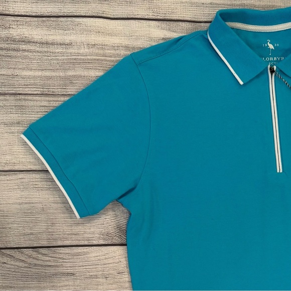 TAILORBYRD Collection Men Blue Polo Shirt with White Trim/size M - Picture 5 of 8